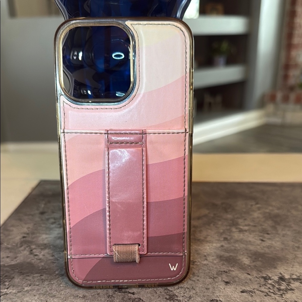 Walli 14 pro max Pink Protective Phone Case with Kickstand